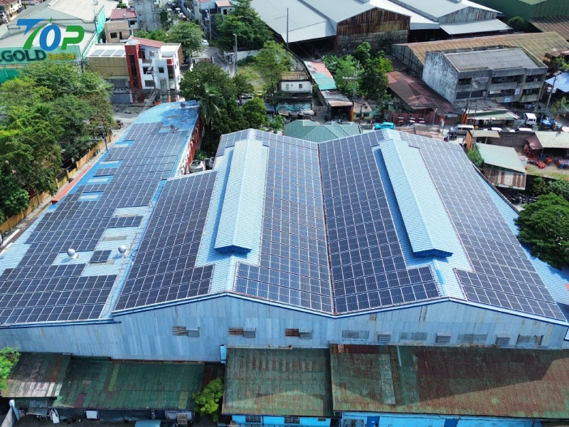 Typhoon-proof industrial solar bracket layout maximizing clean power generation.